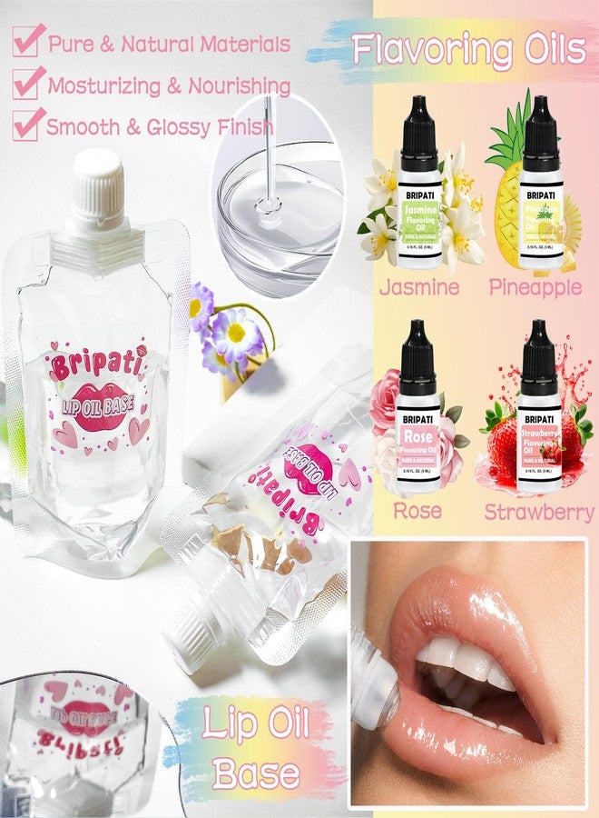 BRIPATI DIY Lip Gloss Making Kit, Lip Oil Maker Kits to Make Your Own Lipglosses with Roller Bottles, Moisturizing Lipstick Supplies Set, All-Inclusive Fun Lip Sticks Craft Kit for Girls Women - Image 4